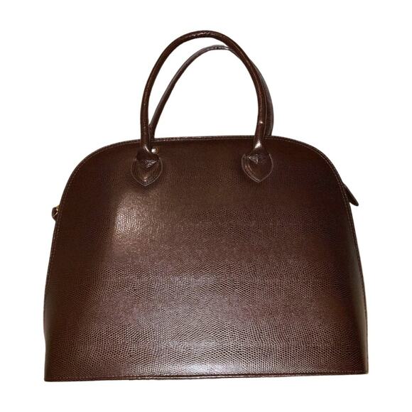 francine Handbags - Francine Brown Snakeskin Tote Bag